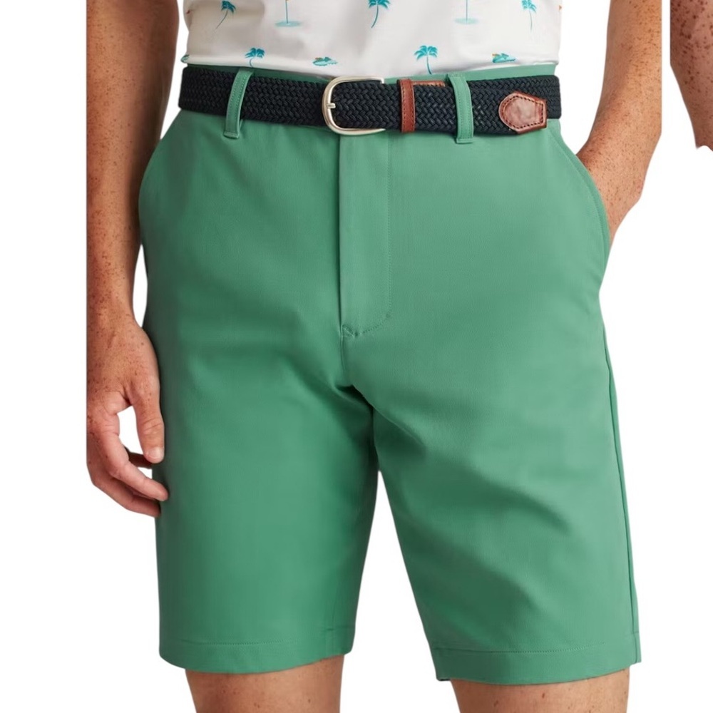 Bonobos Golf Highland Tour Golf Shorts Green Size 34” Waist Original $118